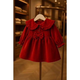 Vestido bebê em malha de algodão