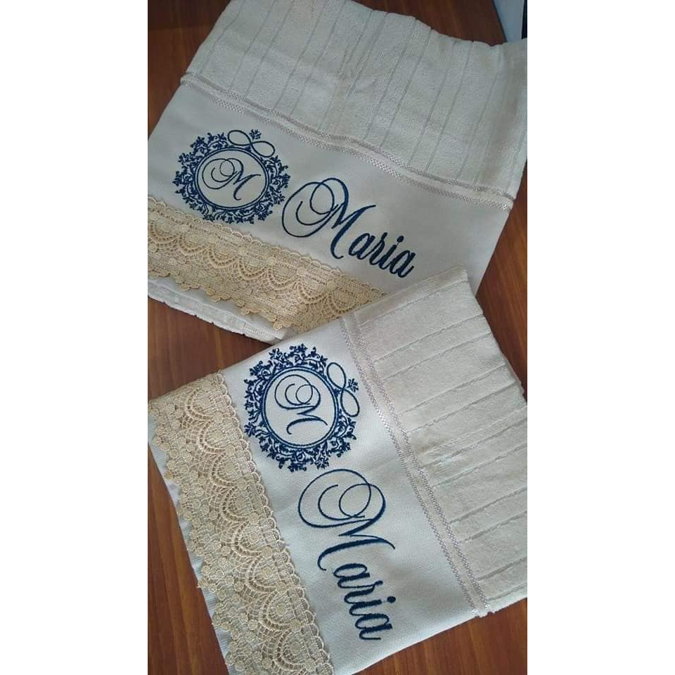 Toalhas Bordadas Personalizadas com Nome | Shopee Brasil
