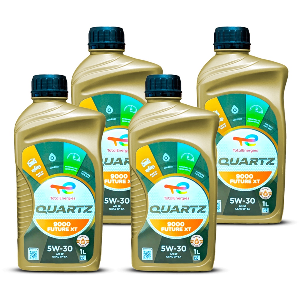Kit 4 Litros Oleo Motor Total Quartz 9000 Xt 5w30 Api Sp Ilsac GF-6A ...