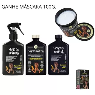 Kit Morte Súbita Lola Cosmetics Shampoo + Condicionador + Spray Reparação + Máscara 100g