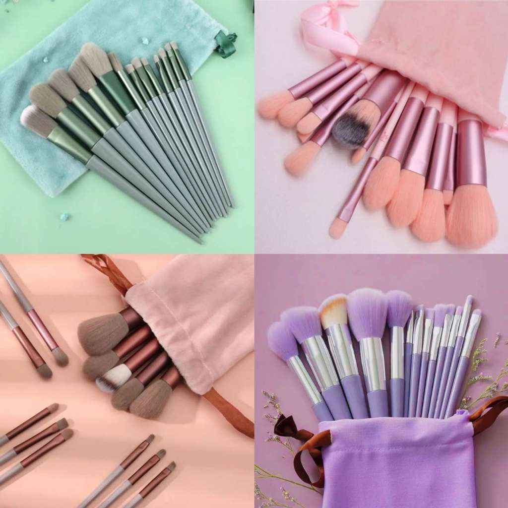 Kit 13 Pçs Pincéis De Maquiagem Contorno Kabuki Profissional