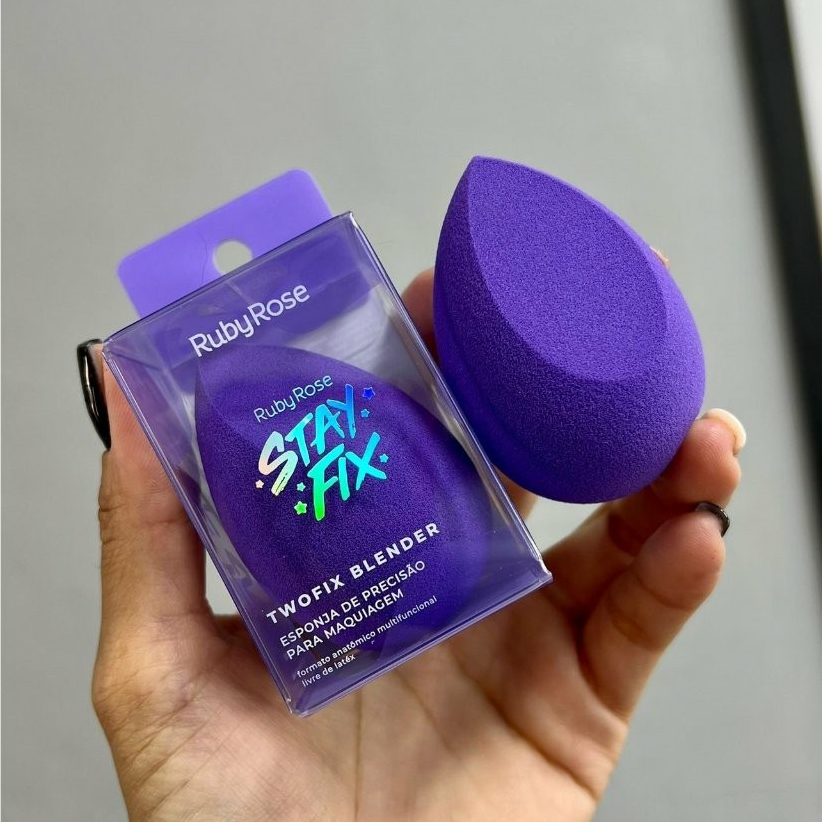 Esponja Stay Fix Twofix Blend Ruby Rose | Shopee Brasil