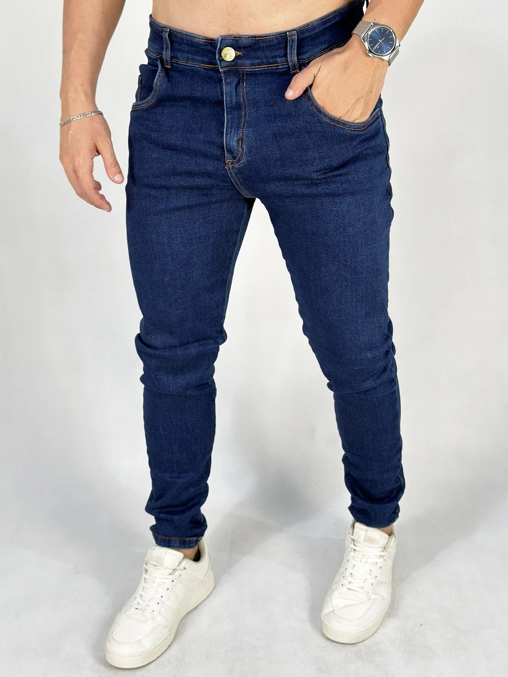 Calça Masculina Jeans Skinny Premium Lycra Elastano Premium