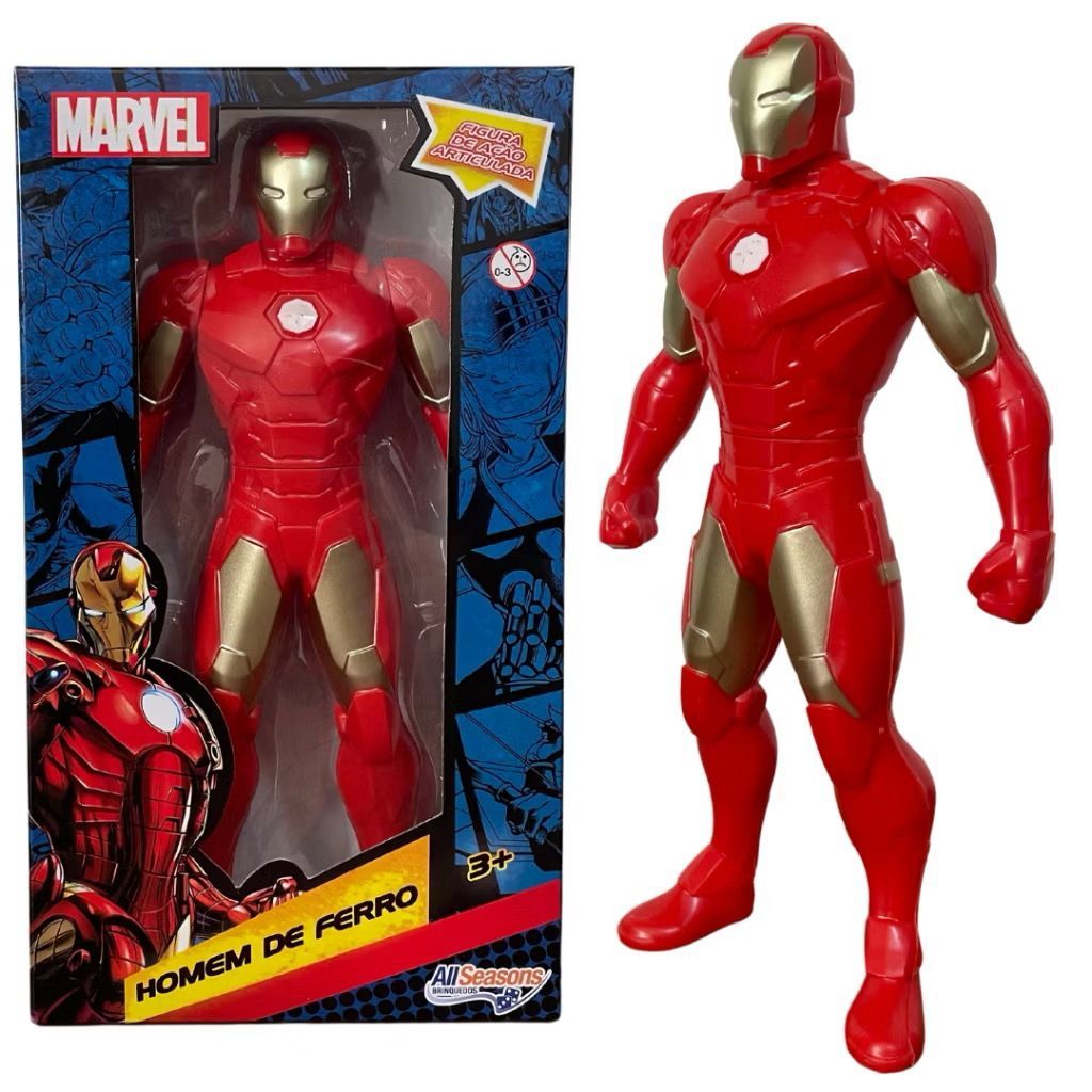 Boneco Homem de Ferro Vingadores Brinquedo Articulado Marvel 22 cm ...