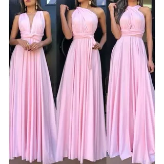 Vestido Longo feminino promoçao Multiformas festa Casamento batizado formatura roupa elegante em Oferta na Shopee