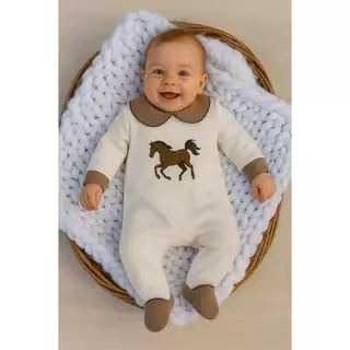 Macacão bebê cavalinho 100% algodão