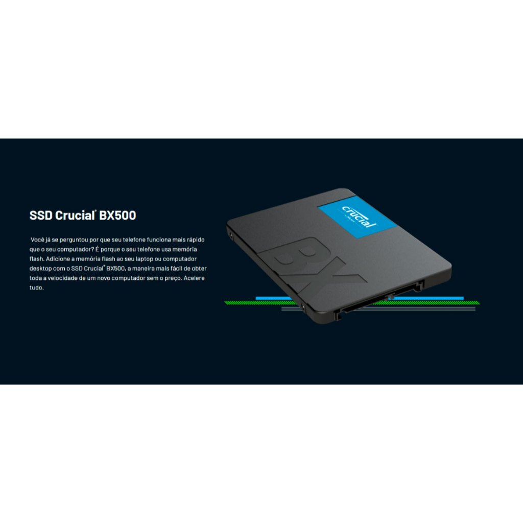 Hd Ssd 240GB / 500GB / 1TB Crucial BX500 2.5'' SATA III 6Gb/s