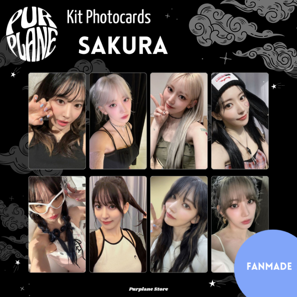 Photocards Sakura Le Sserafim Kpop Fanmade | Shopee Brasil