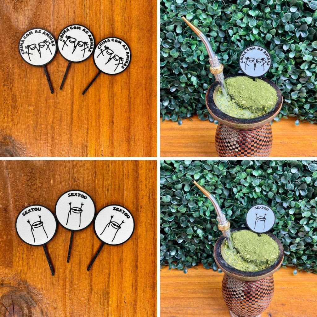 Enfeite de Chimarrão - Impresso em 3D