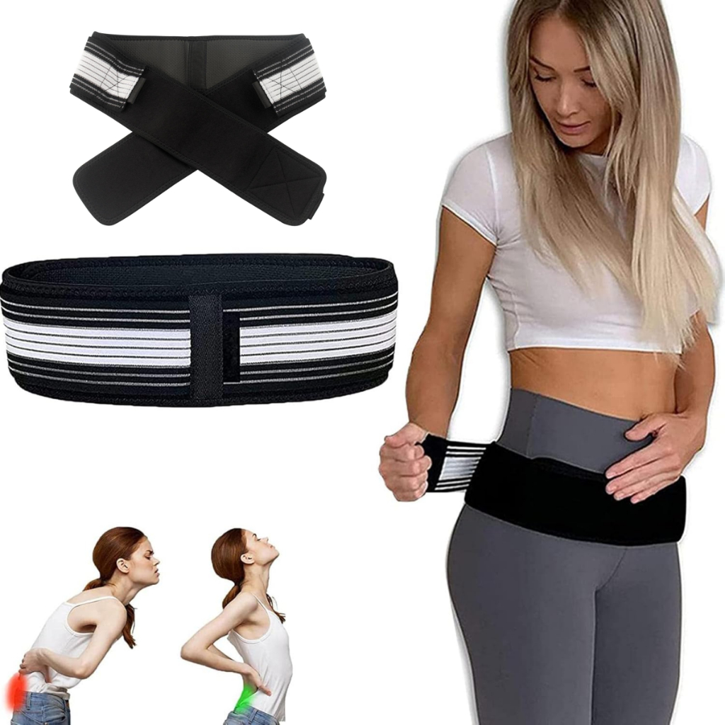 Imagem do produto Cinta Postural Coluna Alívio Dor Pélvica Lombar Apoio Cintura Costas 1