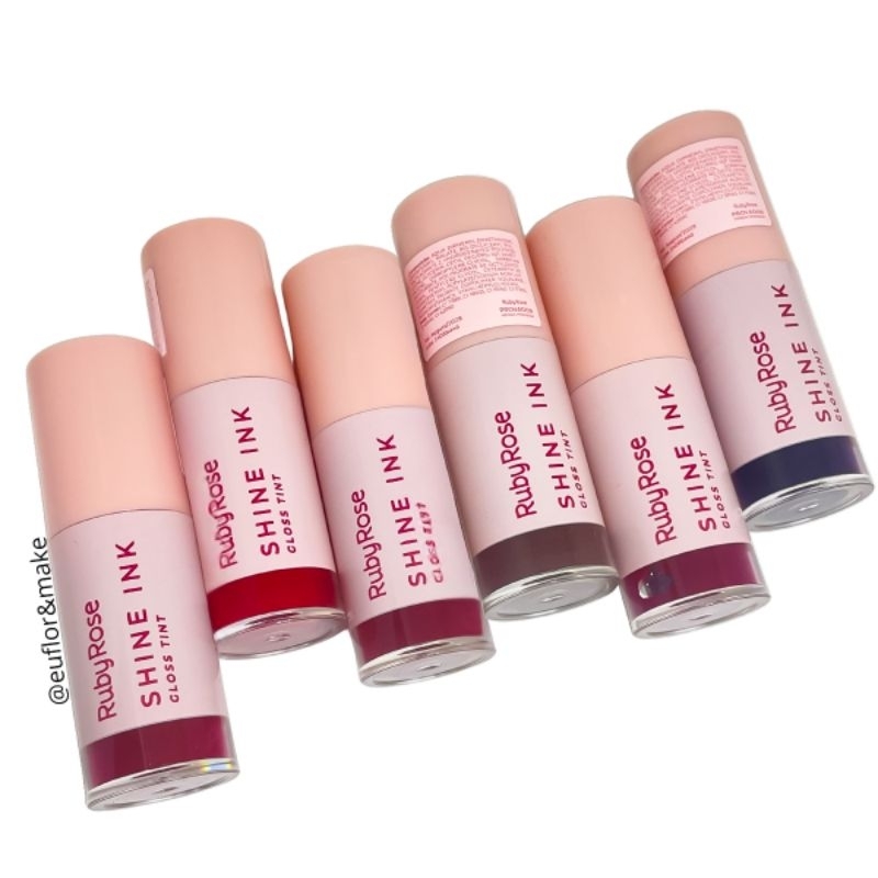 Gloss Tint Brilho Labial Lip Tint Shine Ink Linha Rosa Ruby Rose ...