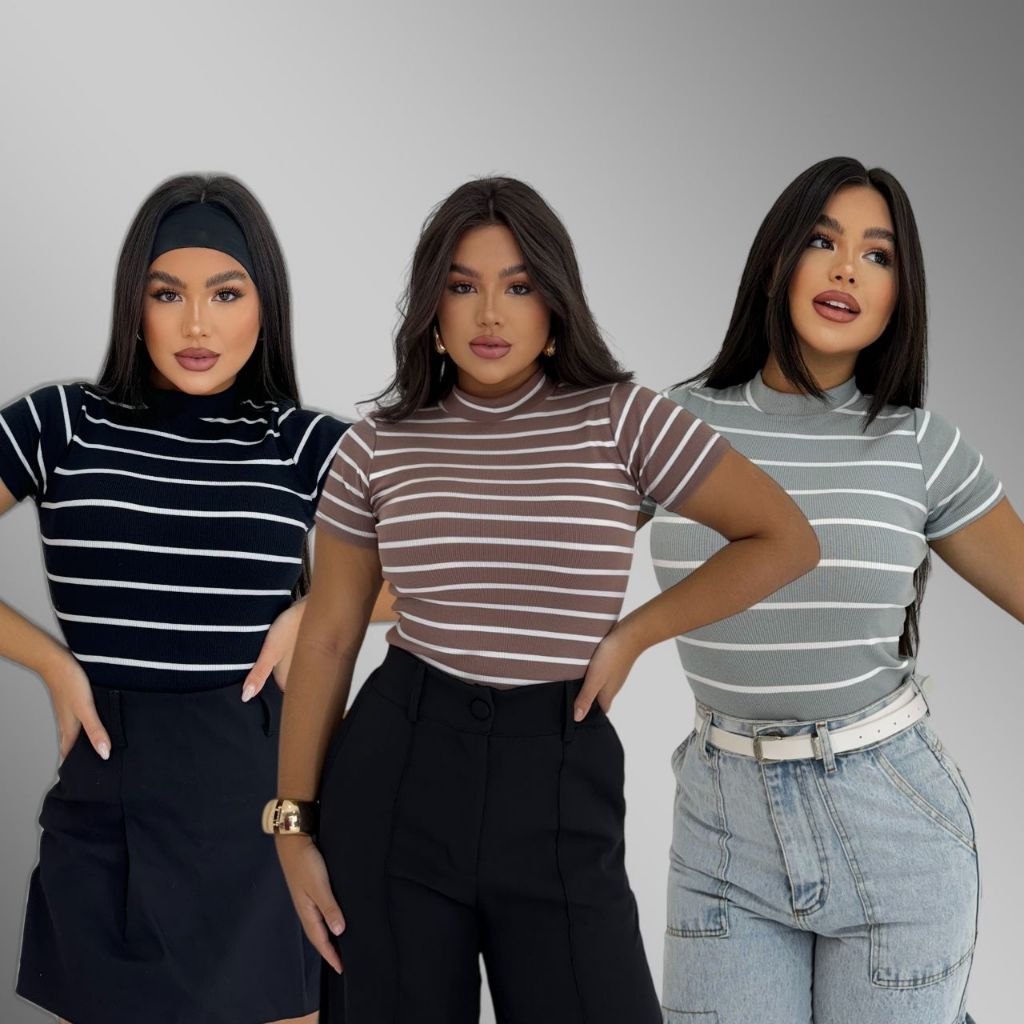 KIT Surpresa 10 peças COM DEFEITOS blusas,manga longas regatas bodys,camistas listrada