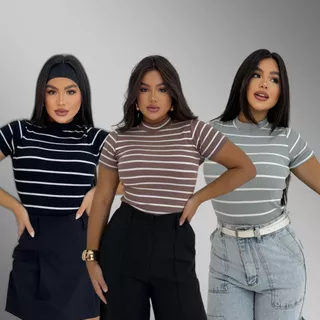 KIT Surpresa 10 peças COM DEFEITOS blusas,manga longas regatas bodys,camistas listrada