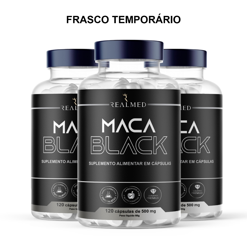 Kit Com 3 Maca Negra 100% Pura 120 Cápsulas 500mg Realmed | Shopee Brasil