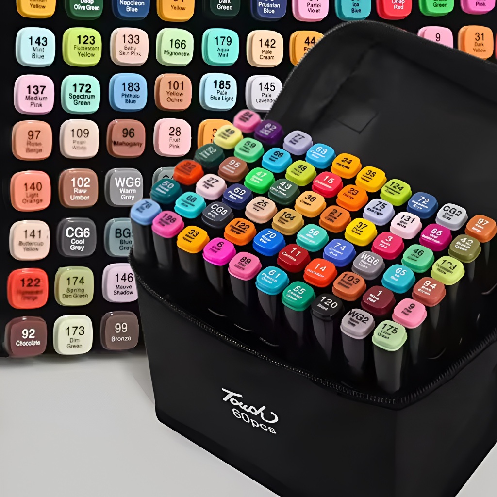 JIMWAG NYA KINT 2色セット Canetinhas Coloridas Escolar Ponta Dupla Estojo Com 60 Cores