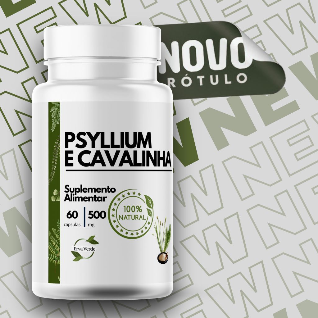 PSYLLIUM + CAVALINHA 100% Natural - 60 cápsulas de 500mg ( Original ...