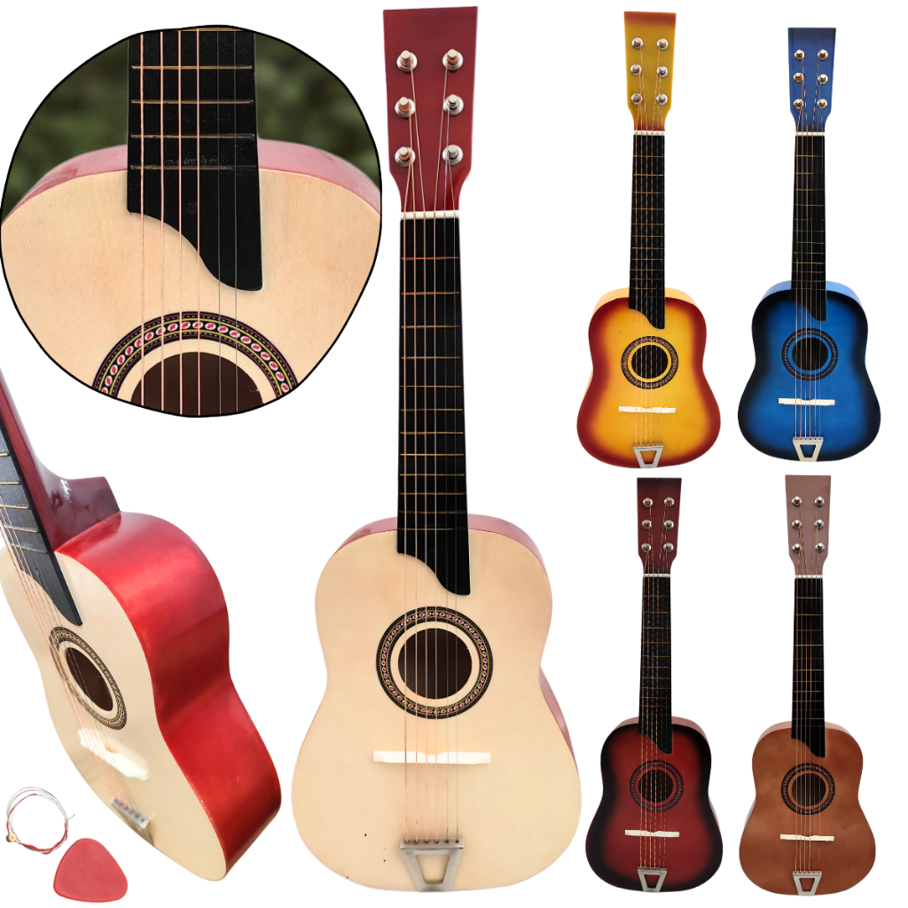 Violão Infantil Mini Violão Profissional De Madeira Iniciante Corda de Aço Aprendizagem Musical