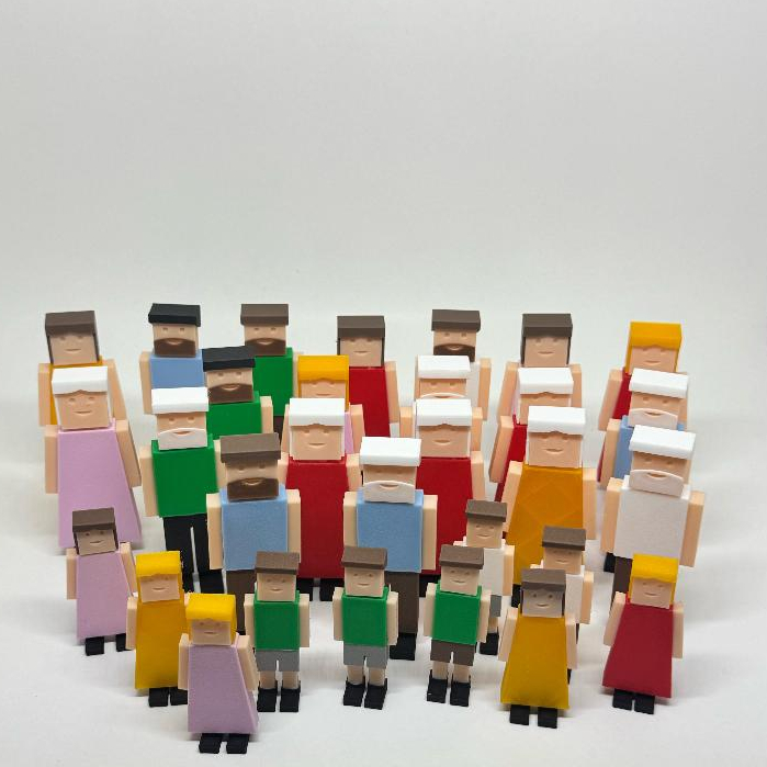 KIT COM 30 BONECOS 3D PARA CONSTELAÇÃO FAMILIAR