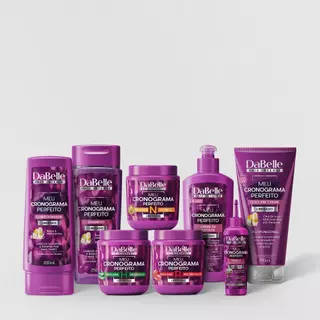 Kit DaBelle Meu Cronograma Perfeito (8 Produtos) – Hidratação, Nutrição e Reconstrução