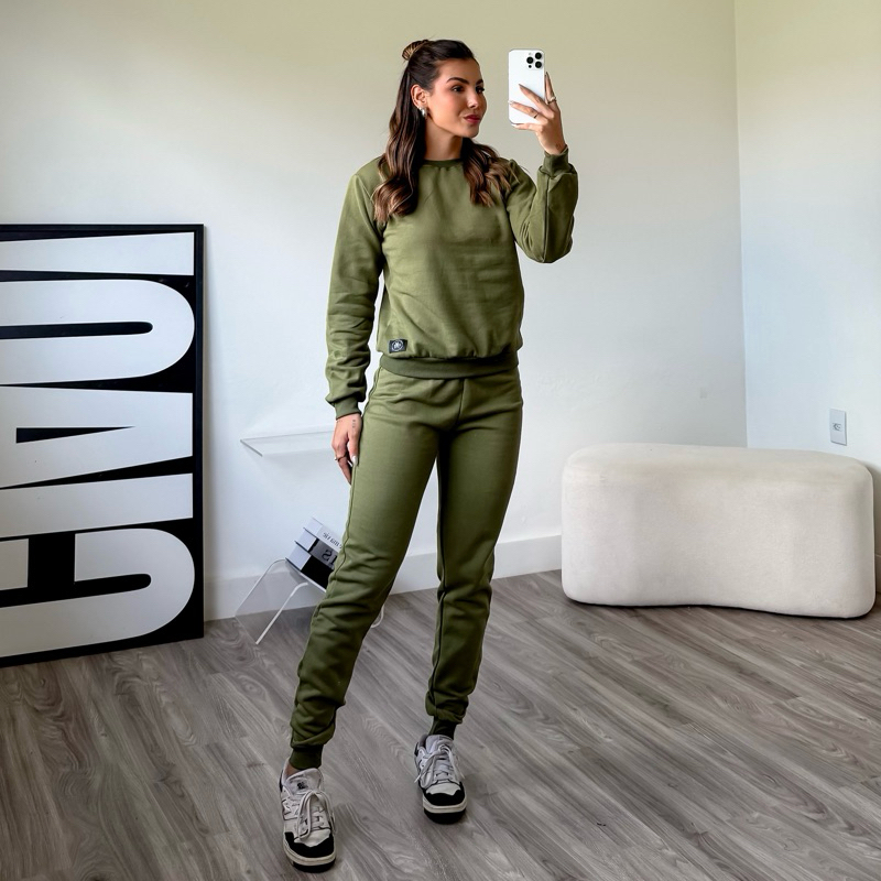 conjunto feminino moletom calça jogger blusa de frio AEROLOOK
