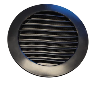 Grelha De Ventilação Preta 200mm