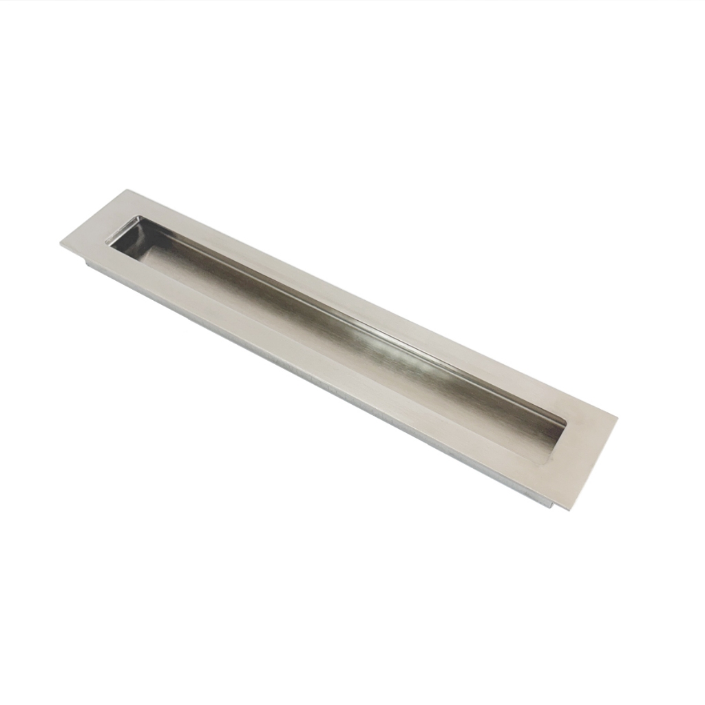 Kit 2 Puxadores Concha De Embutir Em Aço Inox 30cm