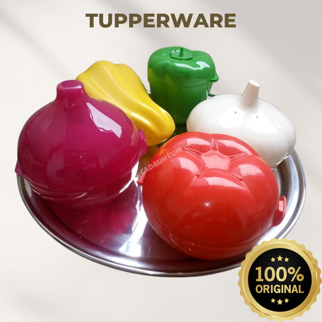 TOMATO　3点セット Tupper Cebola Tomate Alho Pimenta Limão Pimentão Porta Metade