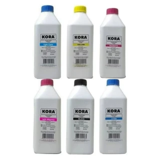 Tinta Kora L800 L805 L850 L1800 T50 Kit 6 Litros Tinta Preto Ciano Magenta Amarelo Ciano Light Magenta Light