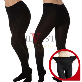 Meia Calça Grossa Preta Com Pezinho Frio Inverno Fio 80 em Oferta na Shopee