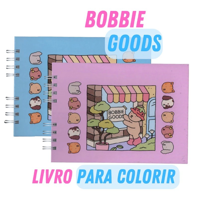 Bobbie Goods Livro de Colorir 50 Folhas Capa Dura 180g Caderno de ...