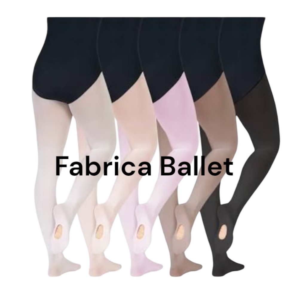 Meia Calça de Ballet Fio 80 Conversível Suplex Adulto ou Infantil ...