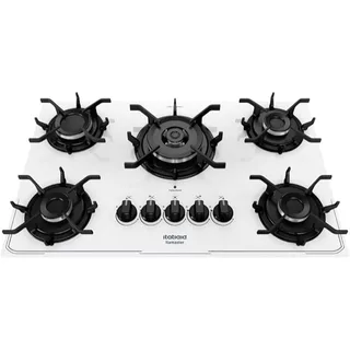 Cooktop Itamaster Tripla Chama 5 Bocas Branco – Bivolt 127V/220V com Acendimento Automático em Oferta na Shopee
