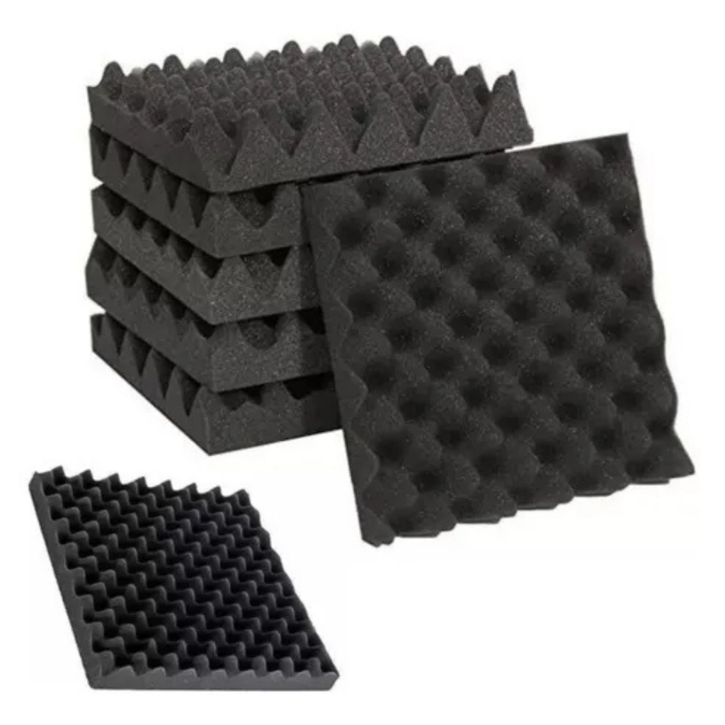 Kit com 30 Espumas Acústicas Para Estúdios Gravações Auto-Extinguível 50x50x2cm