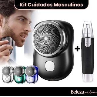 Kit Mini Barbeador EléTrico PortáTil À Prova D'áGua TIPO-C Aparador De Barba De Bolso