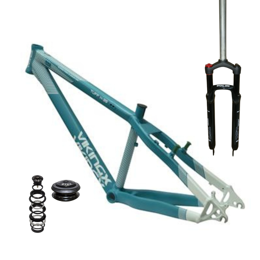 Quadro 26 VikingX T-35 Mtb + Garfo C/Trava Ombro Ajuste Preload +