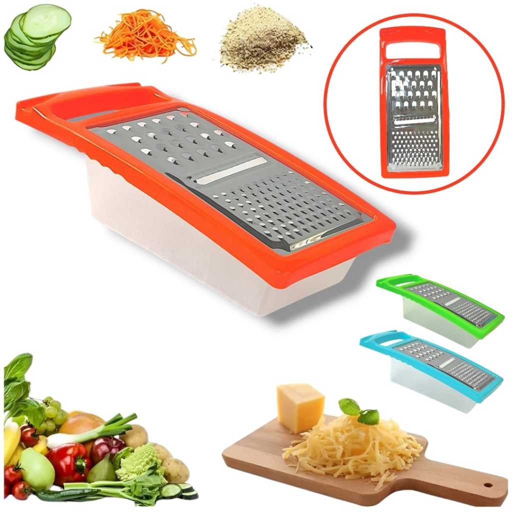 Ralador e Fatiador com Pote 3 em 1 para Legumes e Vegetais | Shopee Brasil