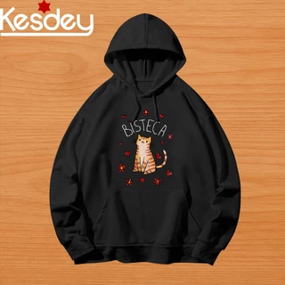 MOLETOM UNISSEX STREETWEAR PERSONALIZADA ESTAMPA GATO BISTECA