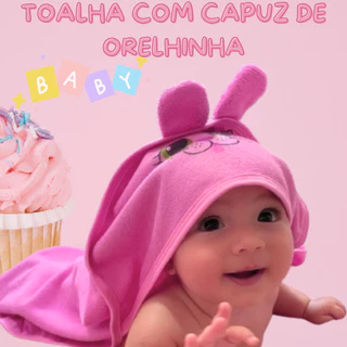 Toalha de banho Bebe com Capuz orelhinha recém Nascido Infantil estampada bichinho em Oferta na Shopee