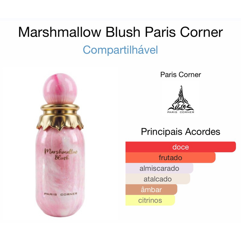 Perfume Marshmallow Blush by Paris Corner EDP 100ml | Shopee Brasil