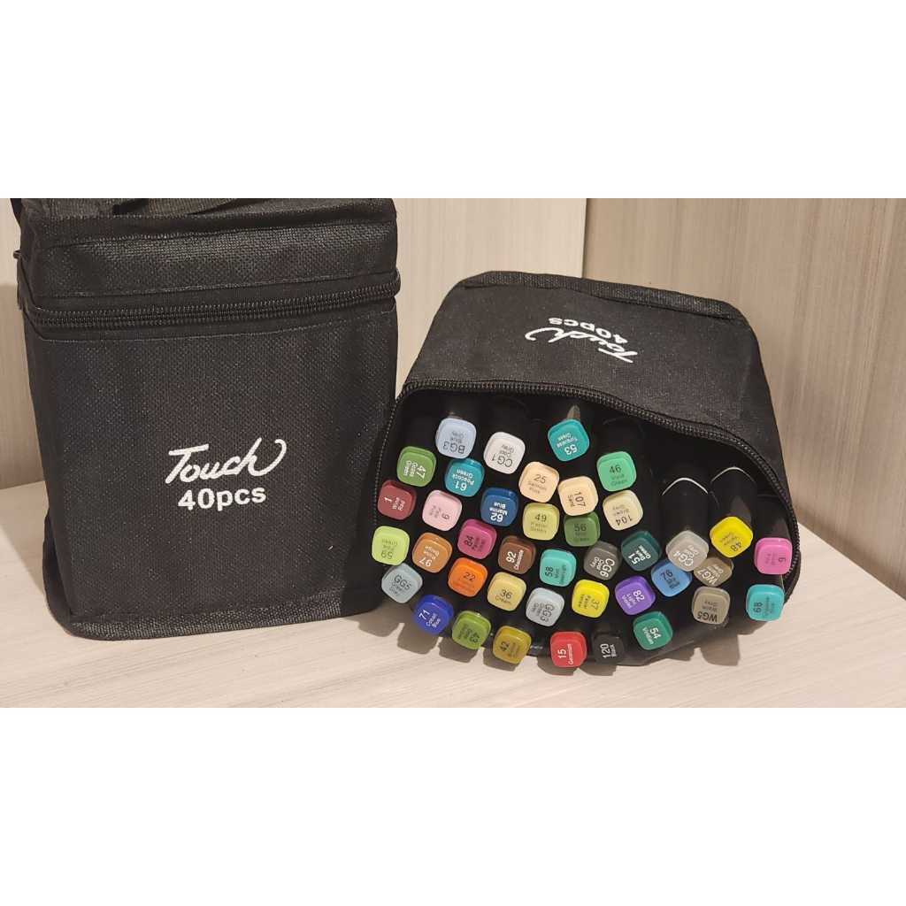 Kit Canetinha Touch Duas Pontas 40 Cores | Shopee Brasil