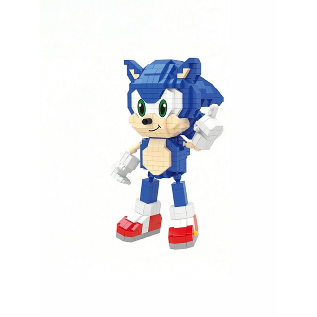 Sonic Brinquedo Mini Figura Rara Blocos De Montar