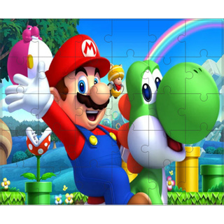 Quebra Cabeça Super Mario Madeira 25x20cm 30 Peças em Oferta na Shopee