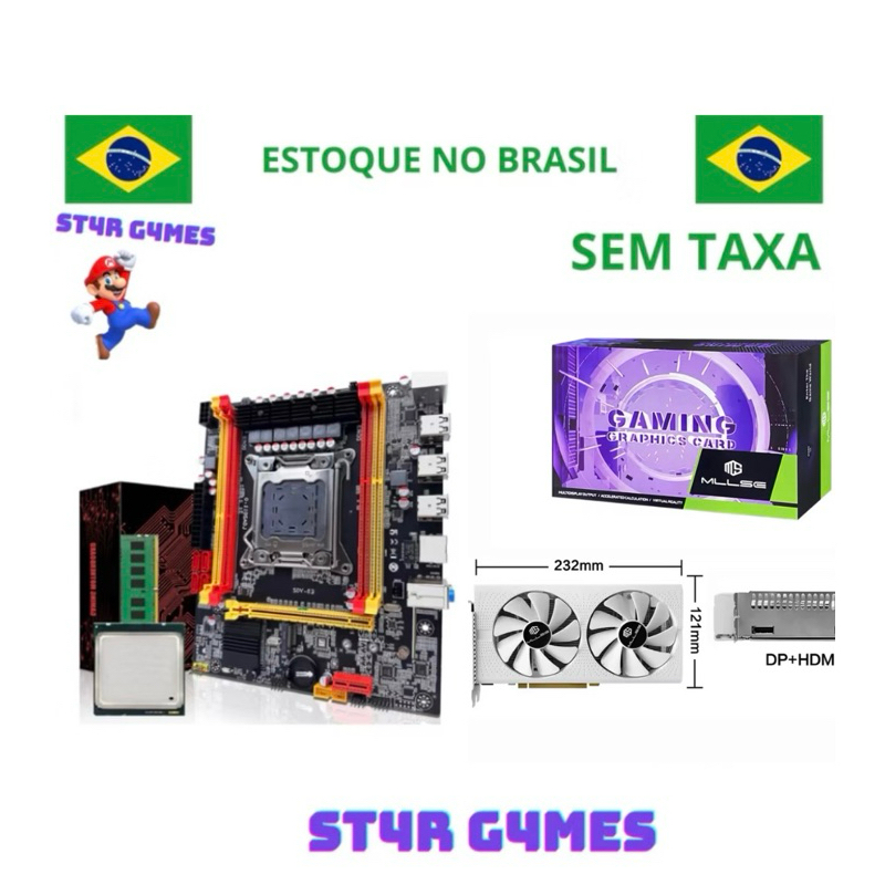 KIT X79 + CPU +16 GB + RX 580 4GB | Shopee Brasil