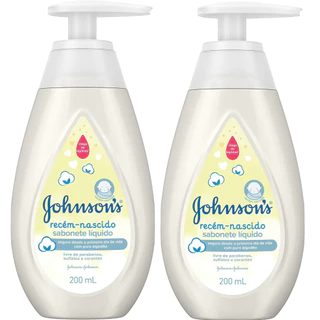 Kit de Sabonete Líquido Johnson's Baby Recém Nascido 200ml