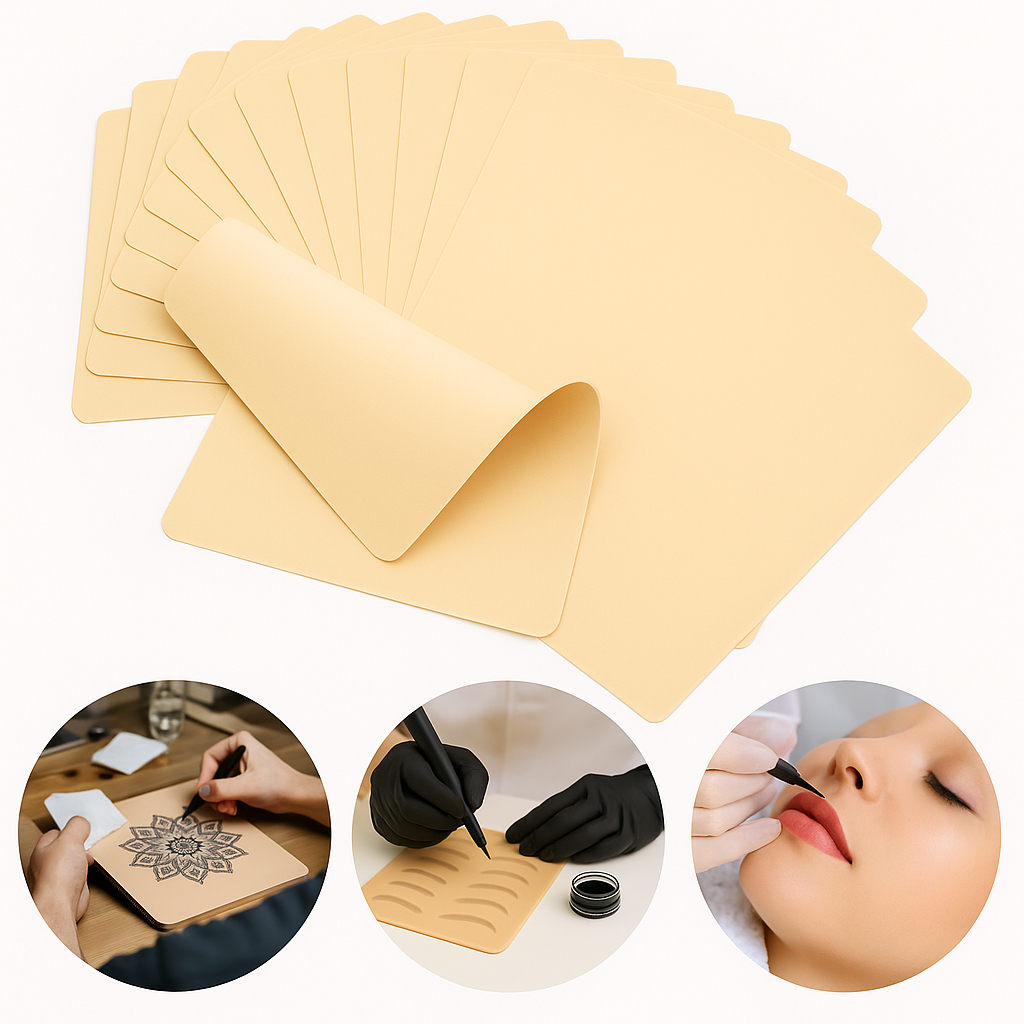 20 Pele Artificial Lisa para Treino de Tatuagem Microblading e ...