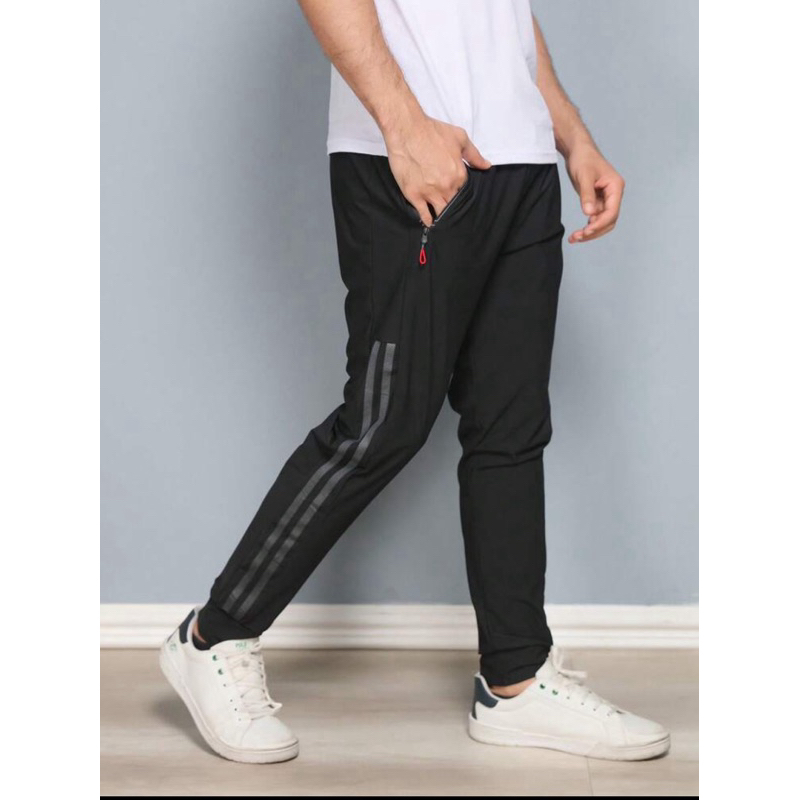 SUN CAI Running Homens Cintura Com Cordão Bolso Com Zíper Calças Esportivas Tecido importado de secagem rápida T2465