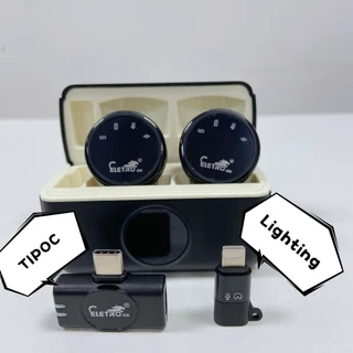 Microfone De Lapela Sem Fio Profissional Magnético Com Para iPhone Android Type C Lightning EL-1847