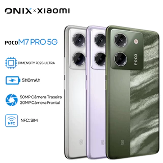 POCO M7 Pro 5G, 256GB/12GB RAM, Câmera 50MP, Processador Dimensity 7025-Ultra, Bateria de 5110mAh Versão Global