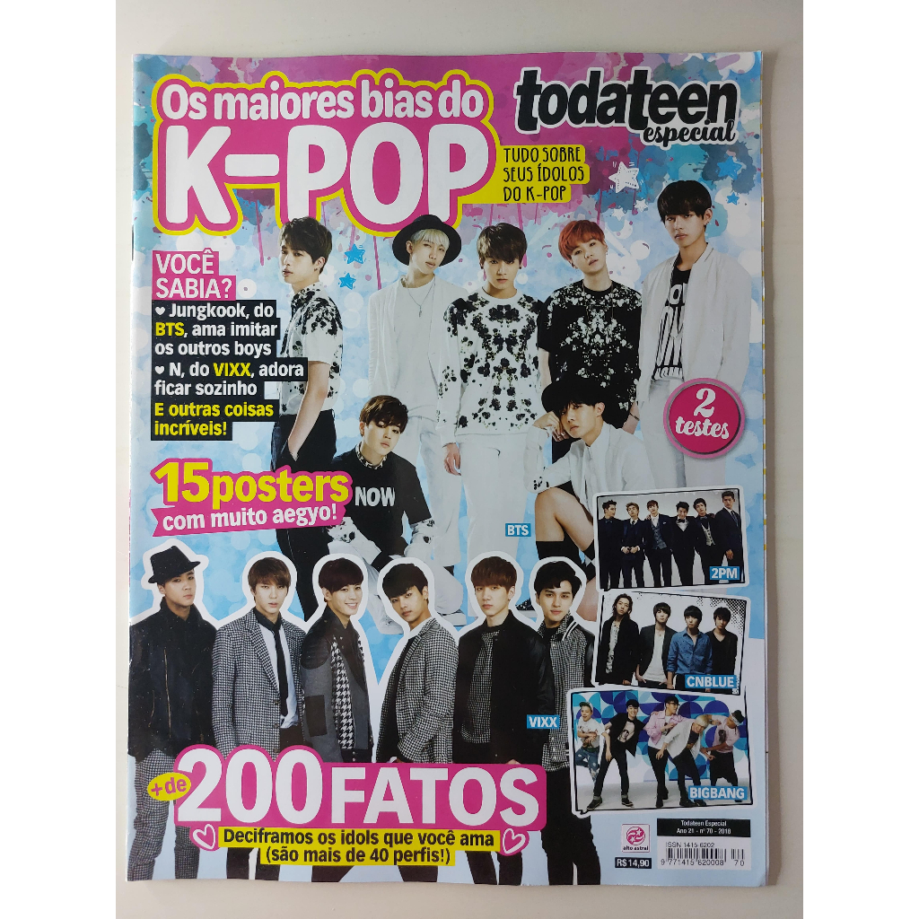 Revista Todateen Especial Bias do K-pop Nº 70 BTS VIXX BIGBANG Exo