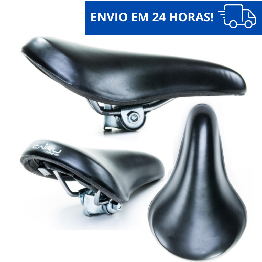 Banco Selim Mtb Cairu 507 Preto C/ Carrinho Confortável Para Bike ...